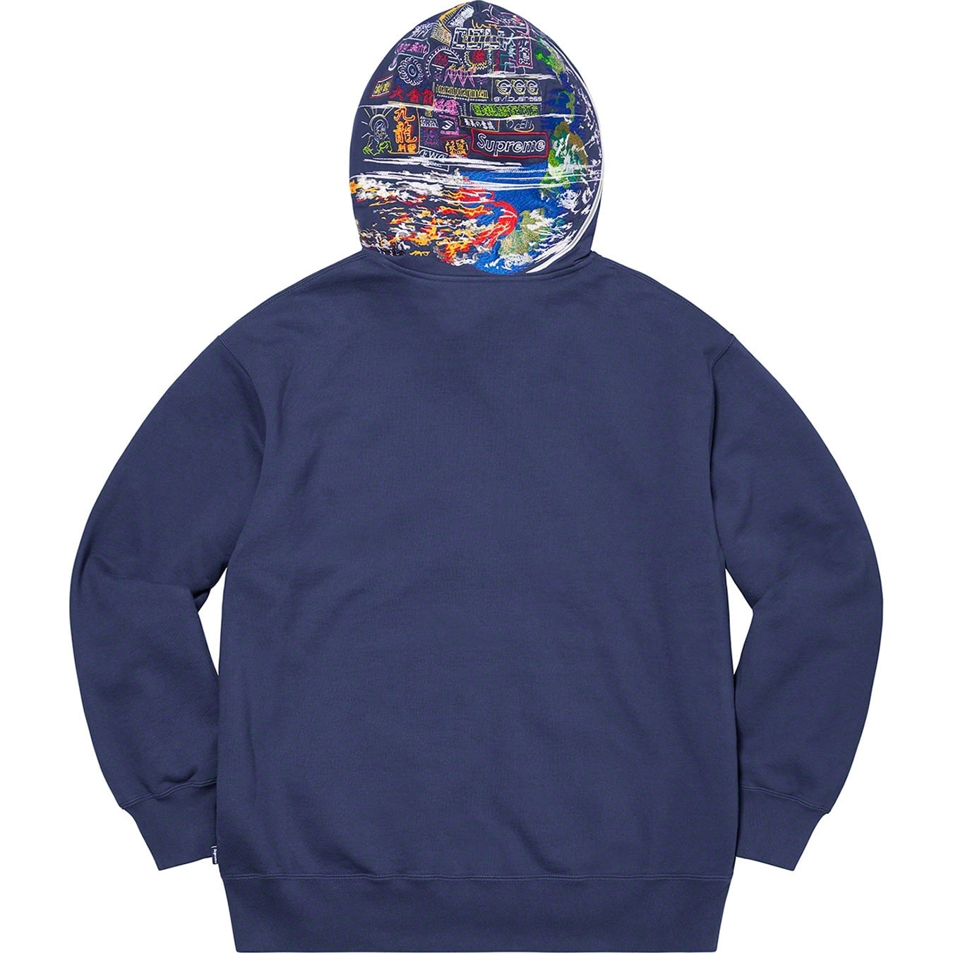 Globe Zip Up Hooded Sweatshirt view 11